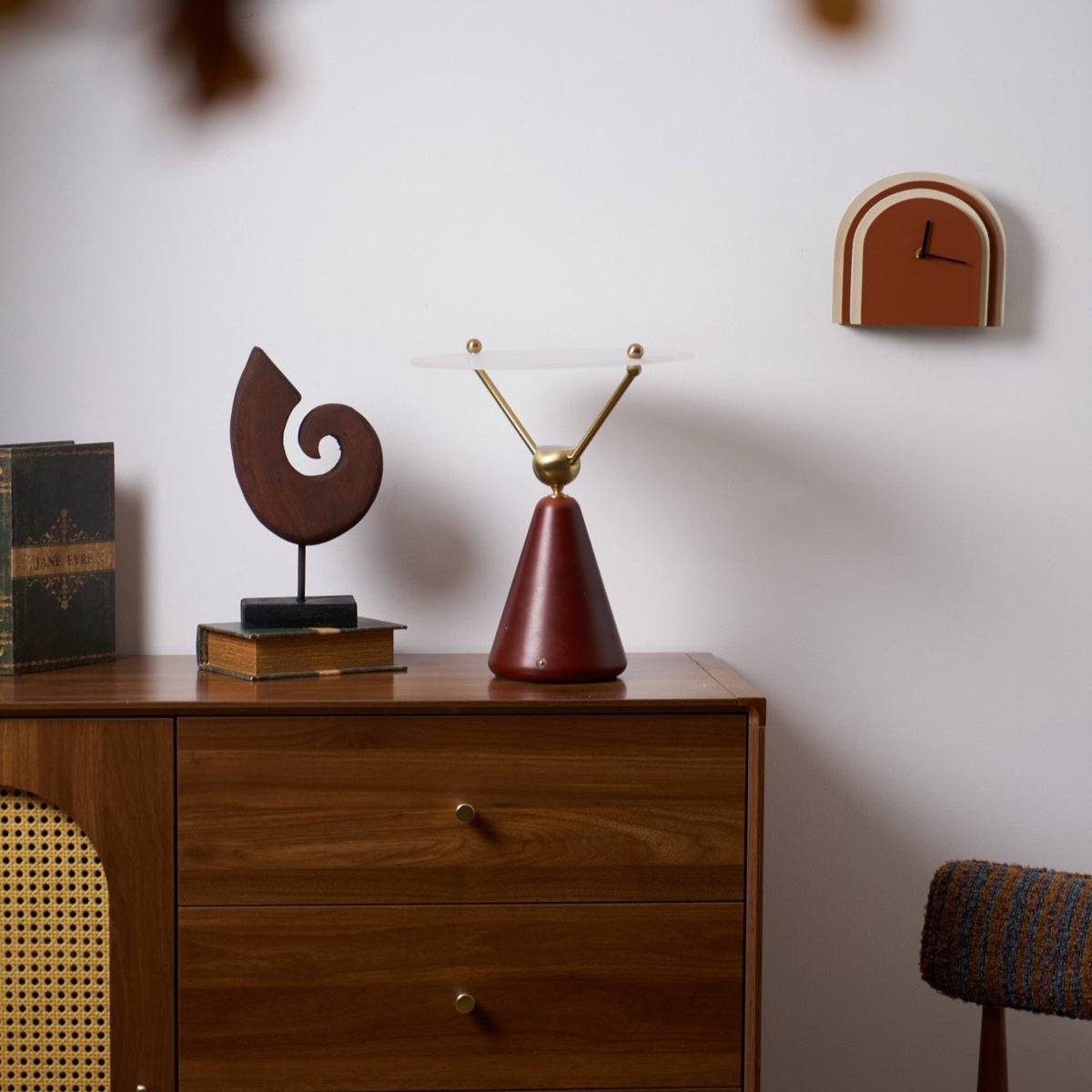 Balance lámpara de mesa moderna de madera