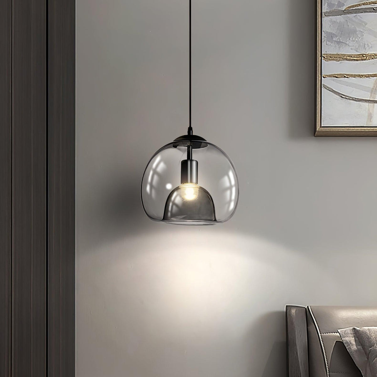 Qev lámpara colgante de vidrio nórdico Pearl Art