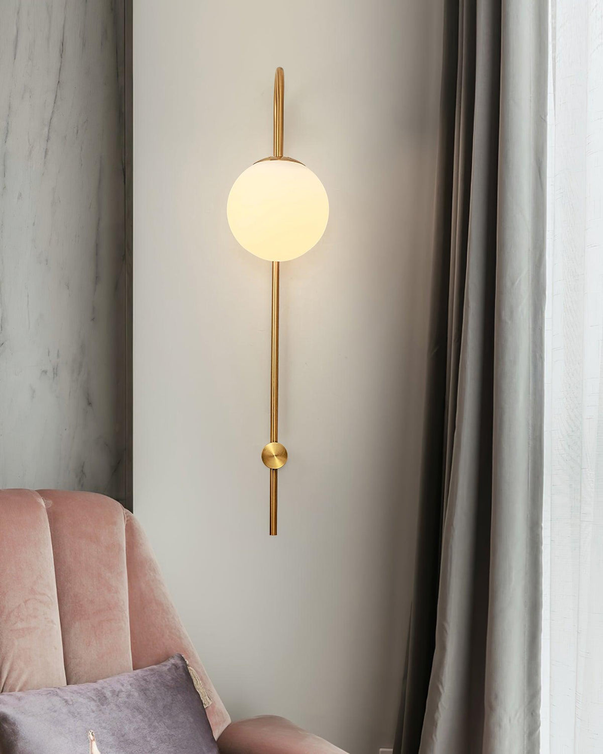 Cavelir aplique de pared Premium nórdico con arte en vidrio