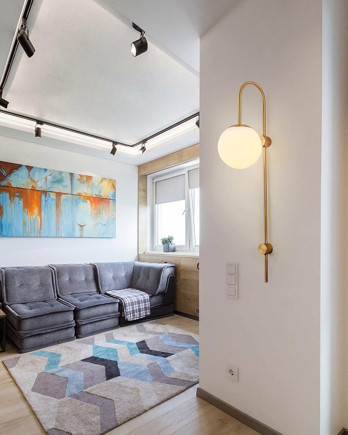 Cavelir aplique de pared Premium nórdico con arte en vidrio