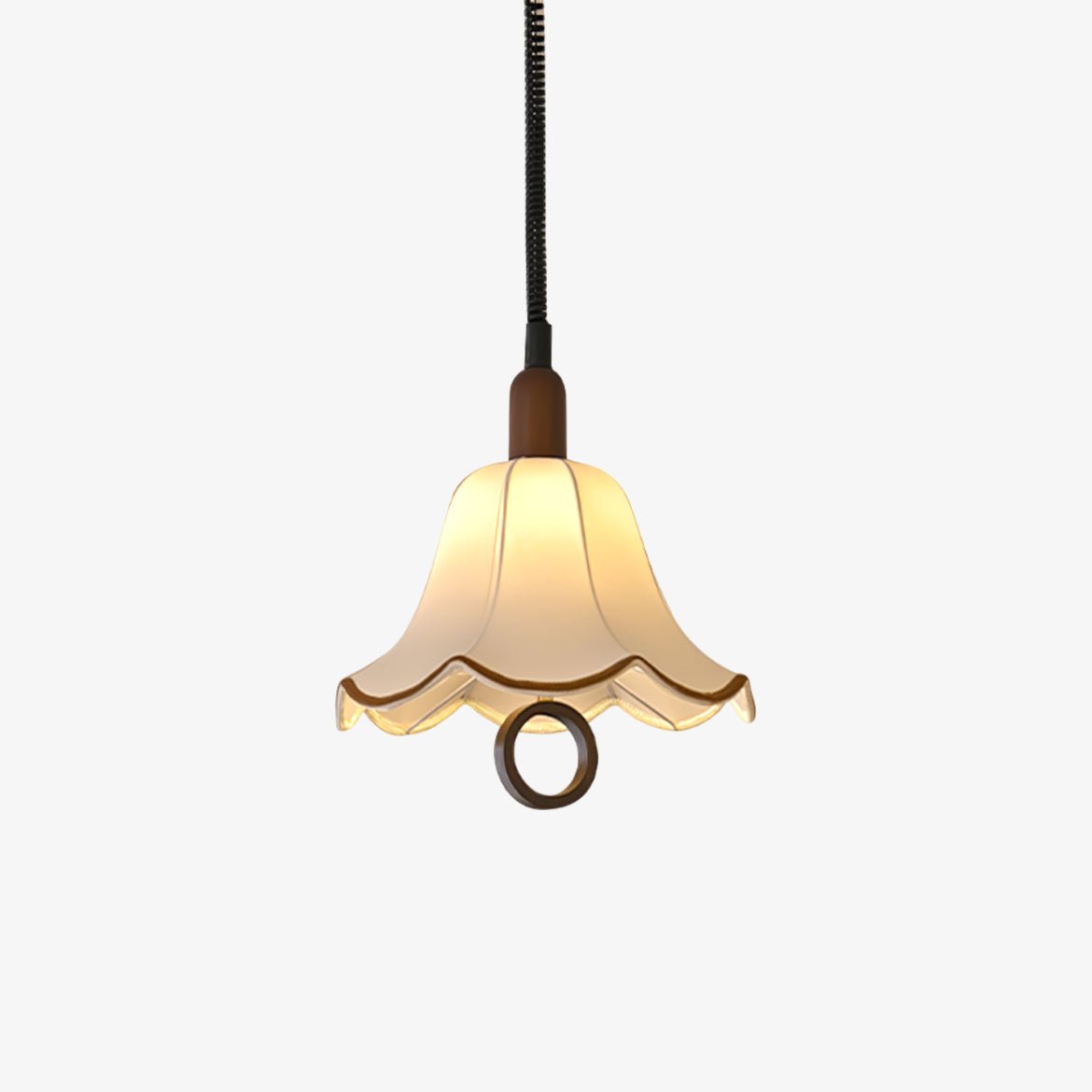 Eurvaryra lámpara colgante clásica con elegancia, de tejido y madera