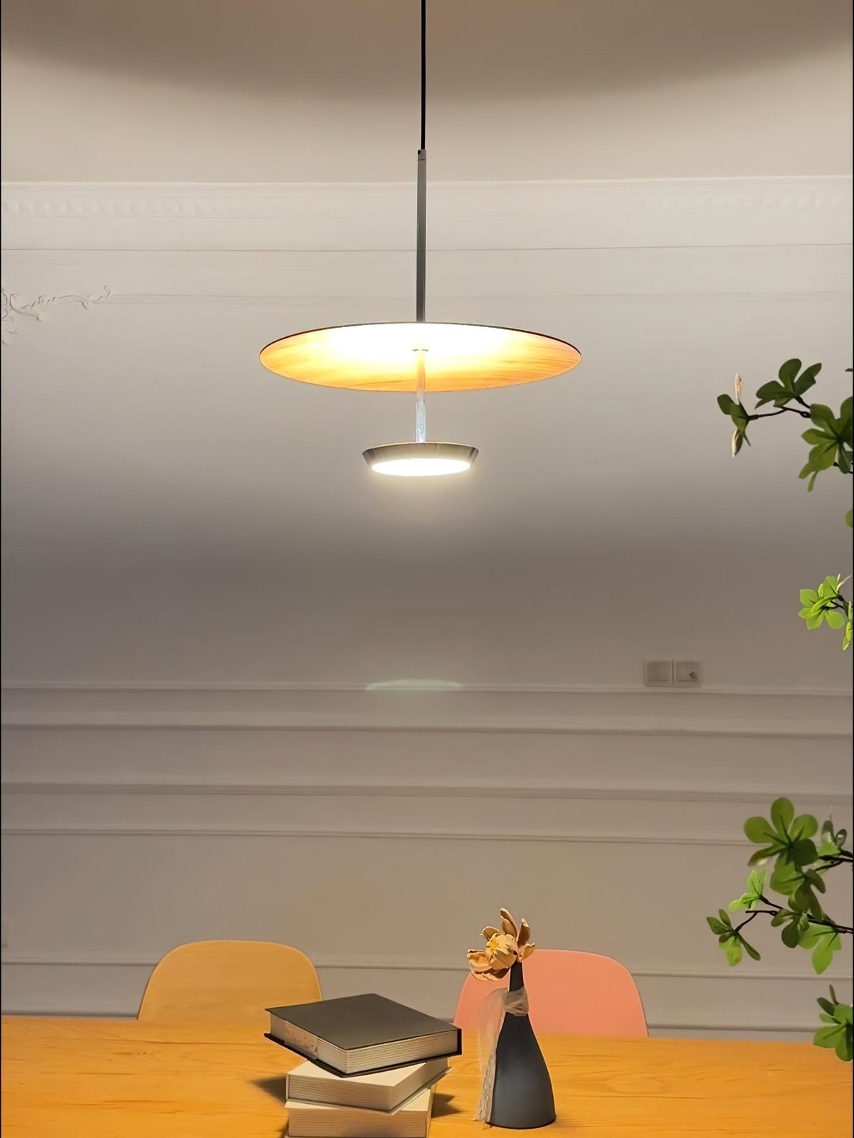 Myphaos lámpara colgante moderna minimalista en disco