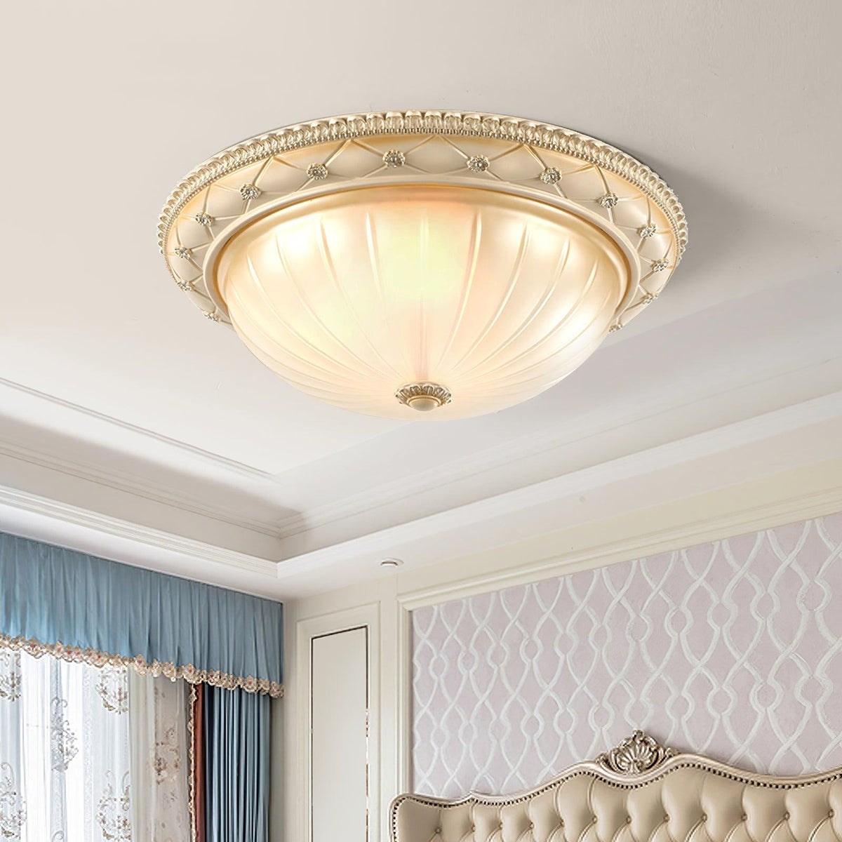Cerlin lámpara de techo elegancia Vintage con resina y vidrio