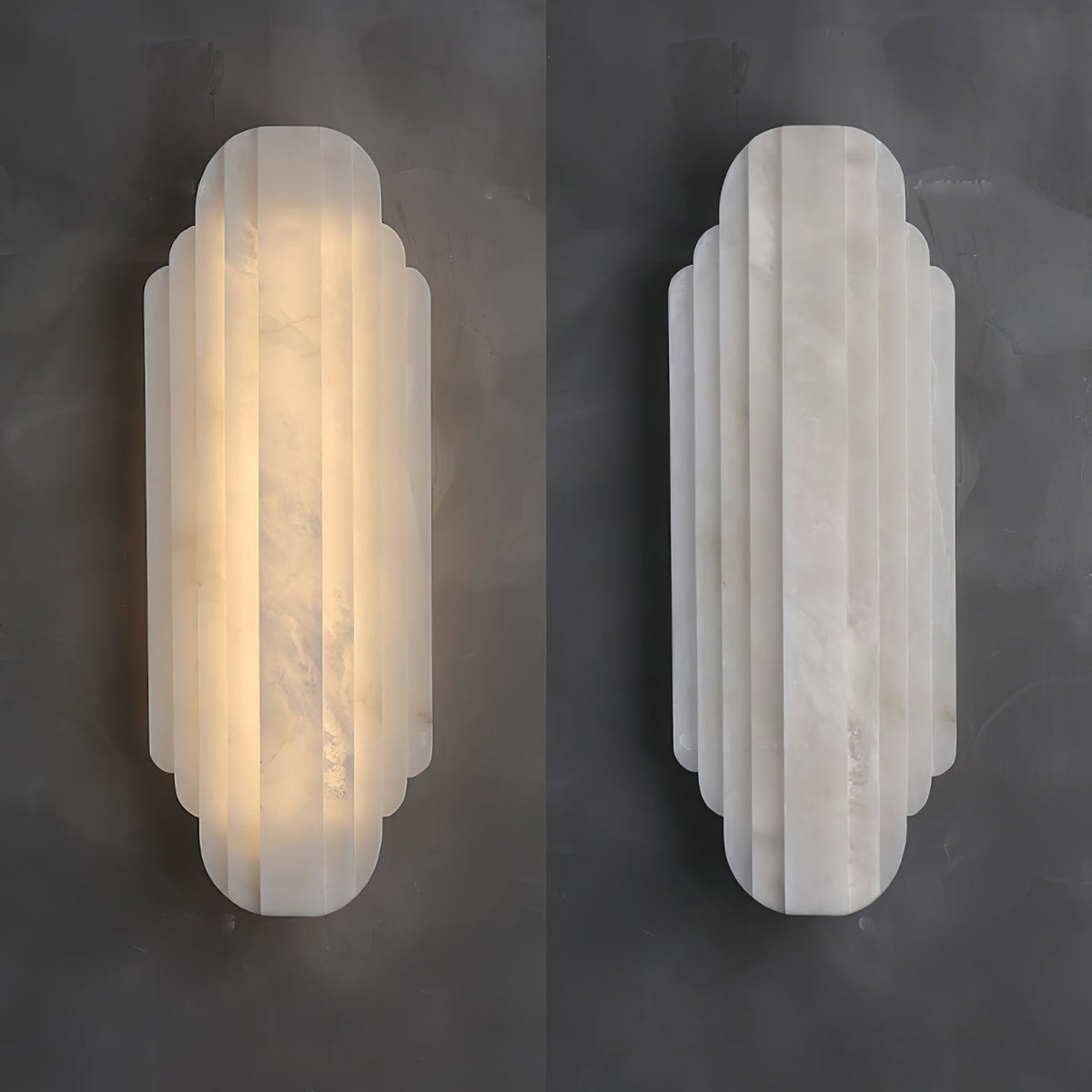 Avenanina aplique de pared Art Deco alabastro