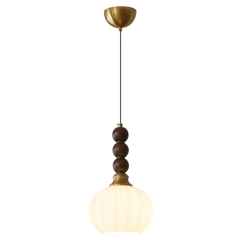 Vothaila lámpara colgante con elegancia tradicional y estilo vintage de vidrio, madera