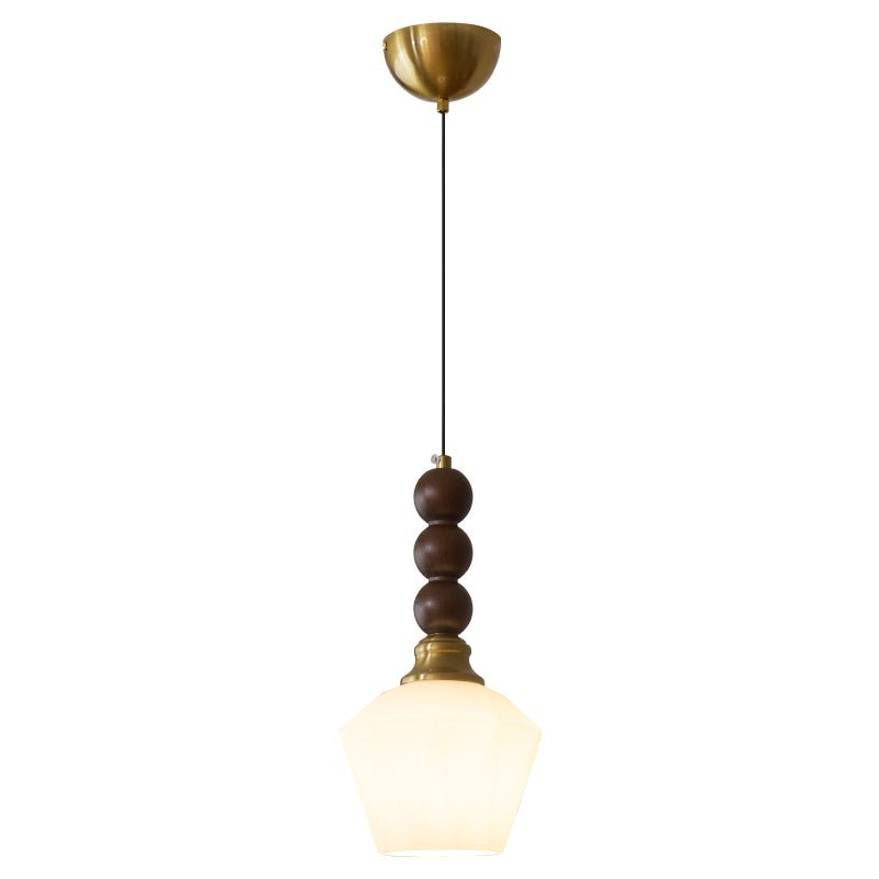 Vothaila lámpara colgante con elegancia tradicional y estilo vintage de vidrio, madera