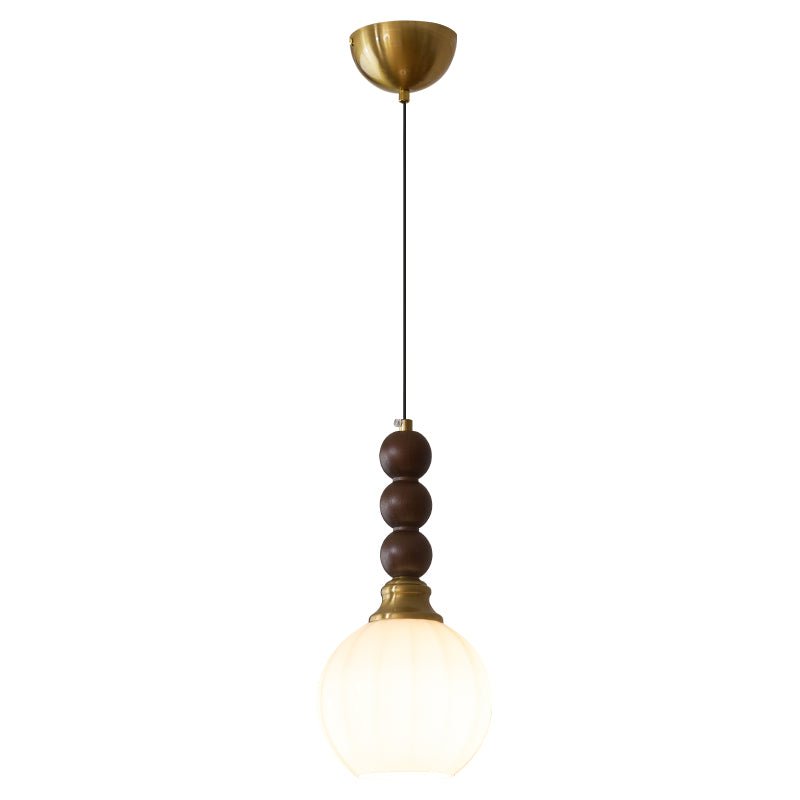 Vothaila lámpara colgante con elegancia tradicional y estilo vintage de vidrio, madera