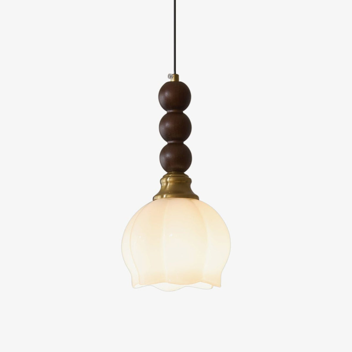 Vothaila lámpara colgante con elegancia tradicional y estilo vintage de vidrio, madera