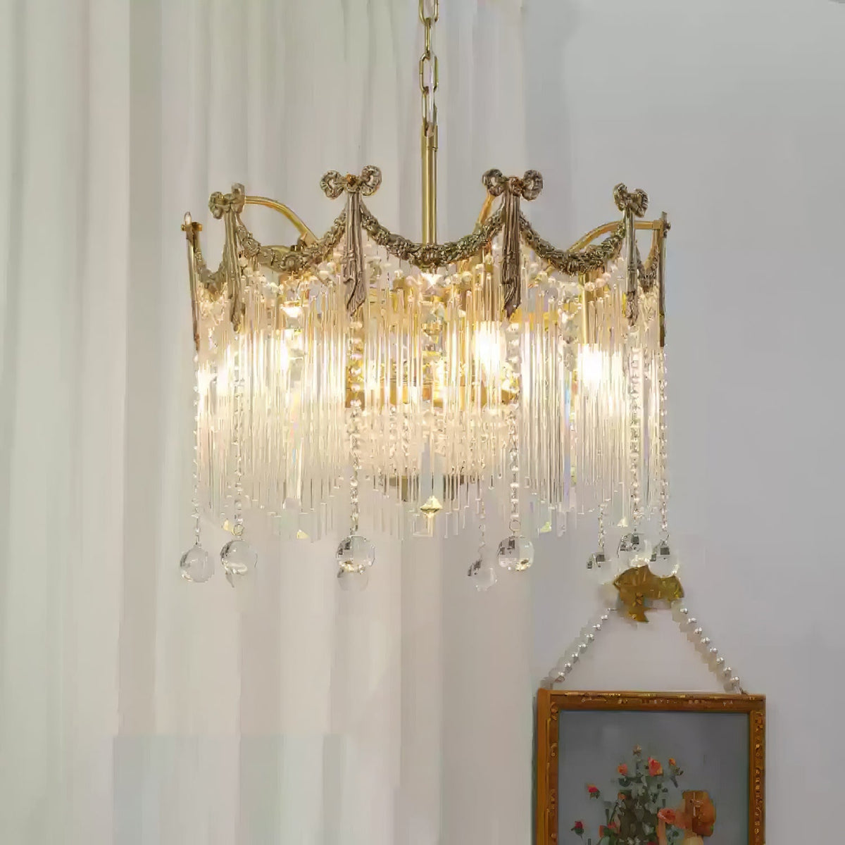 Eraeora lámpara de araña postmoderna de lujo con cristal