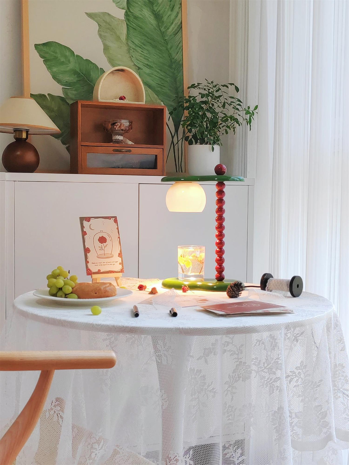 Viloce lámpara de mesa tradicional de resina