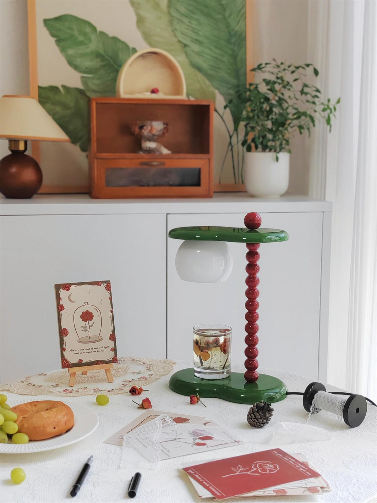 Viloce lámpara de mesa tradicional de resina