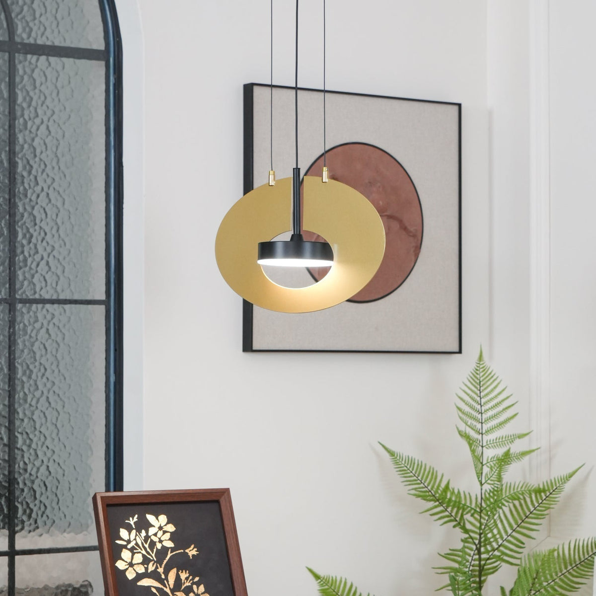 Sirixy lámpara colgante anillo oval geométrico