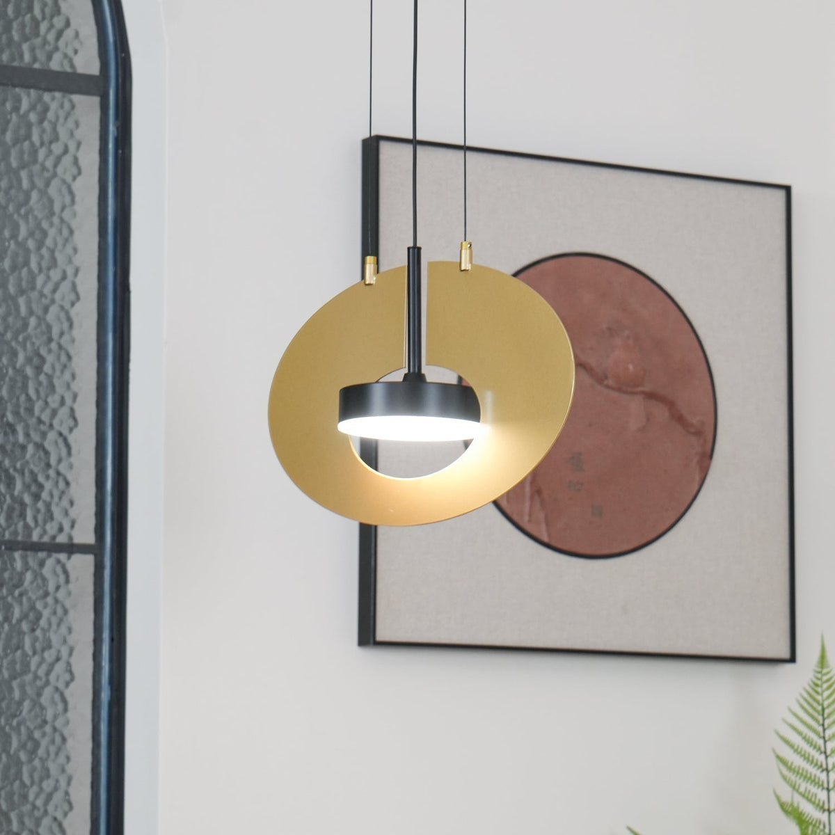 Sirixy lámpara colgante anillo oval geométrico