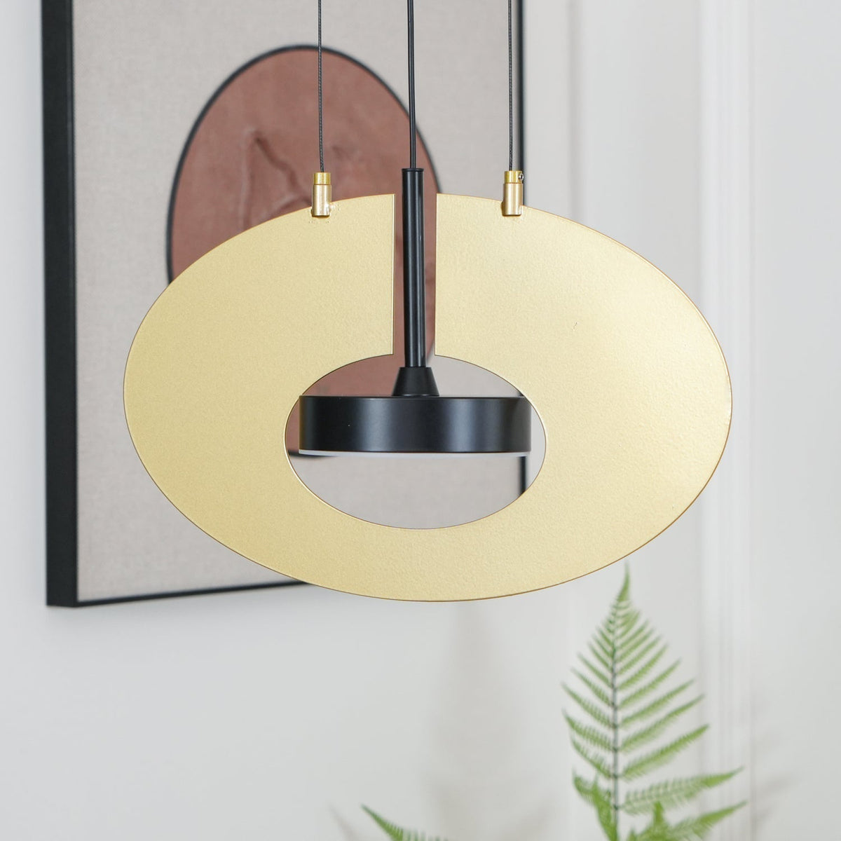 Sirixy lámpara colgante anillo oval geométrico
