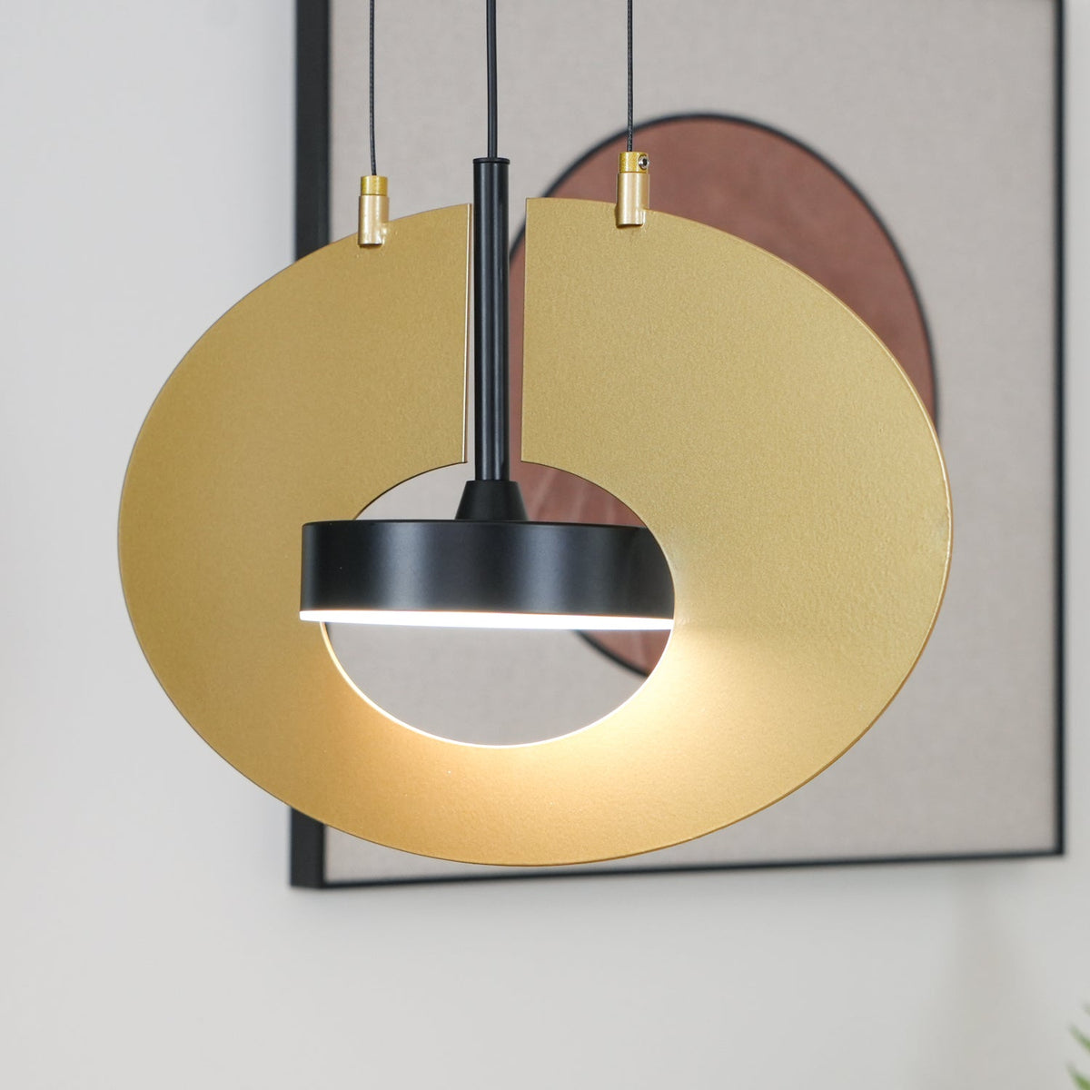 Sirixy lámpara colgante anillo oval geométrico