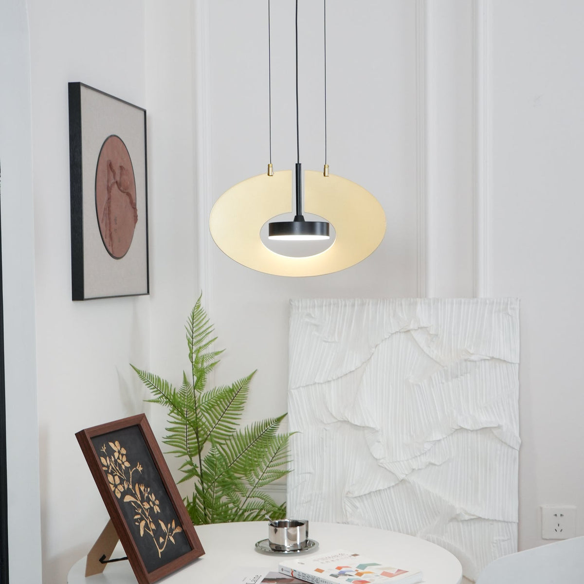 Sirixy lámpara colgante anillo oval geométrico