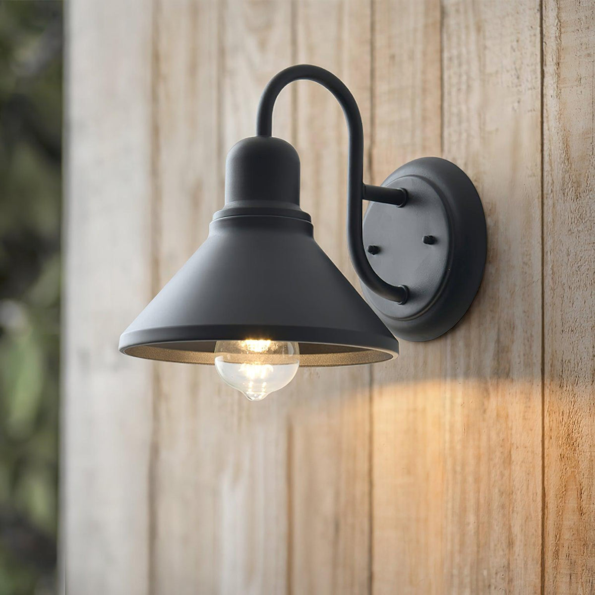 Elion aplique de pared vintage cónico exterior