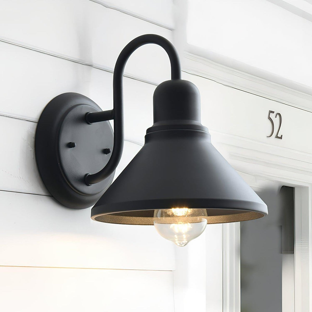 Elion aplique de pared vintage cónico exterior
