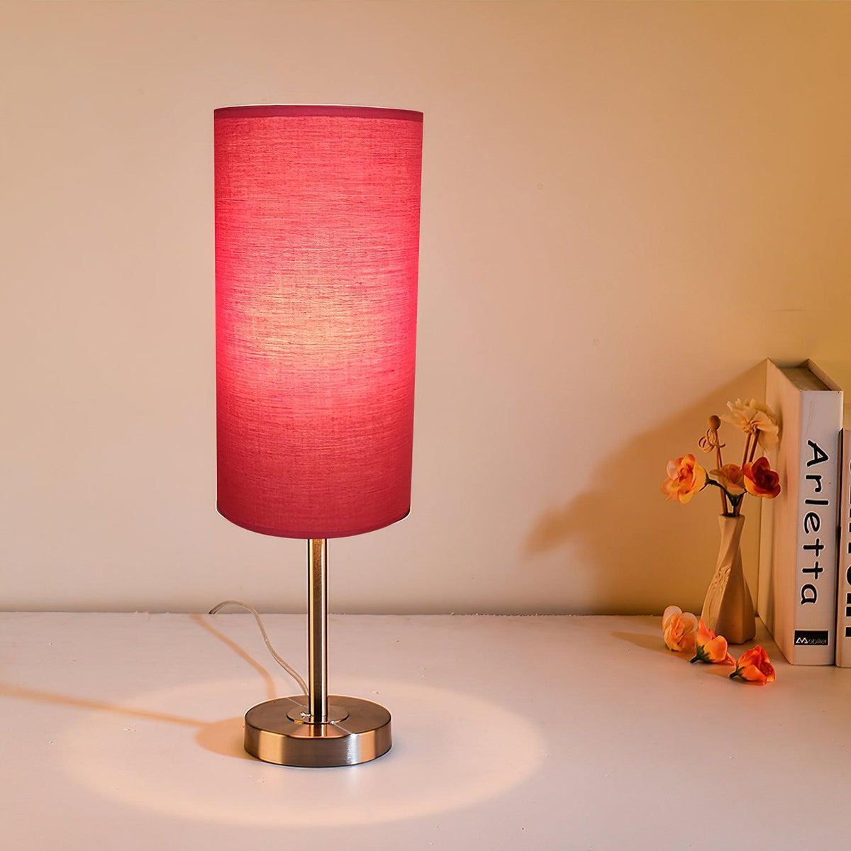 Brirel lámpara de mesa de tela minimalista