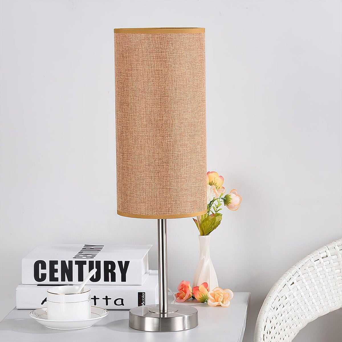 Brirel lámpara de mesa de tela minimalista