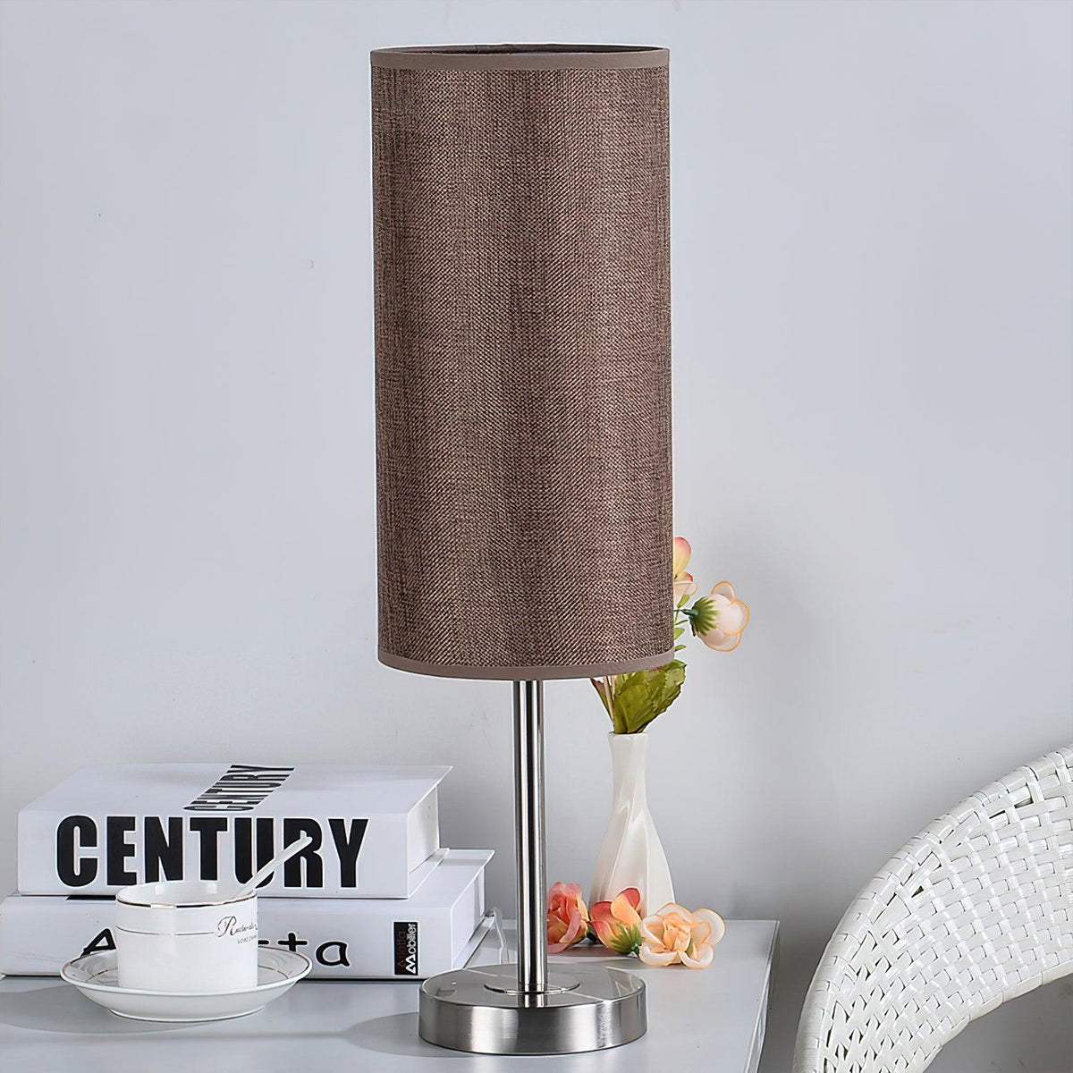 Brirel lámpara de mesa de tela minimalista