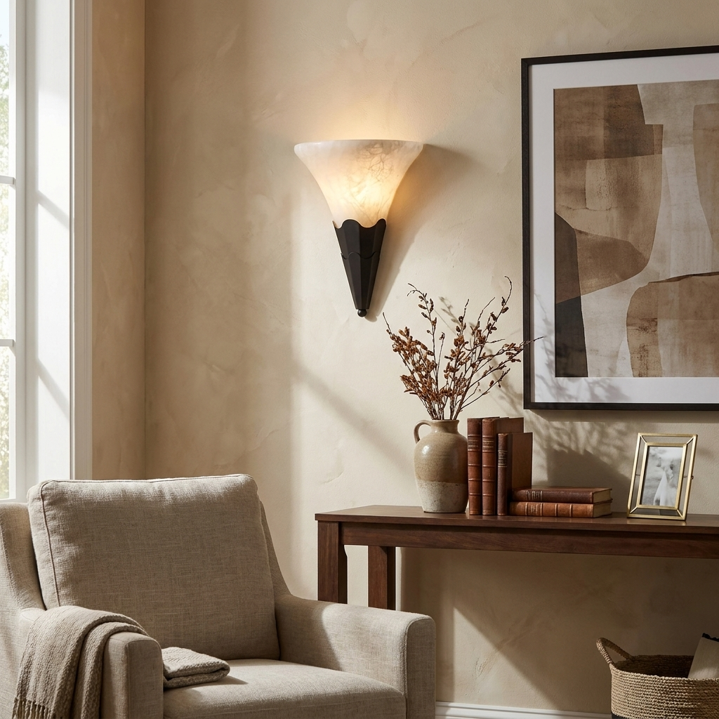 Lintonwick Aplique de pared de alabastro