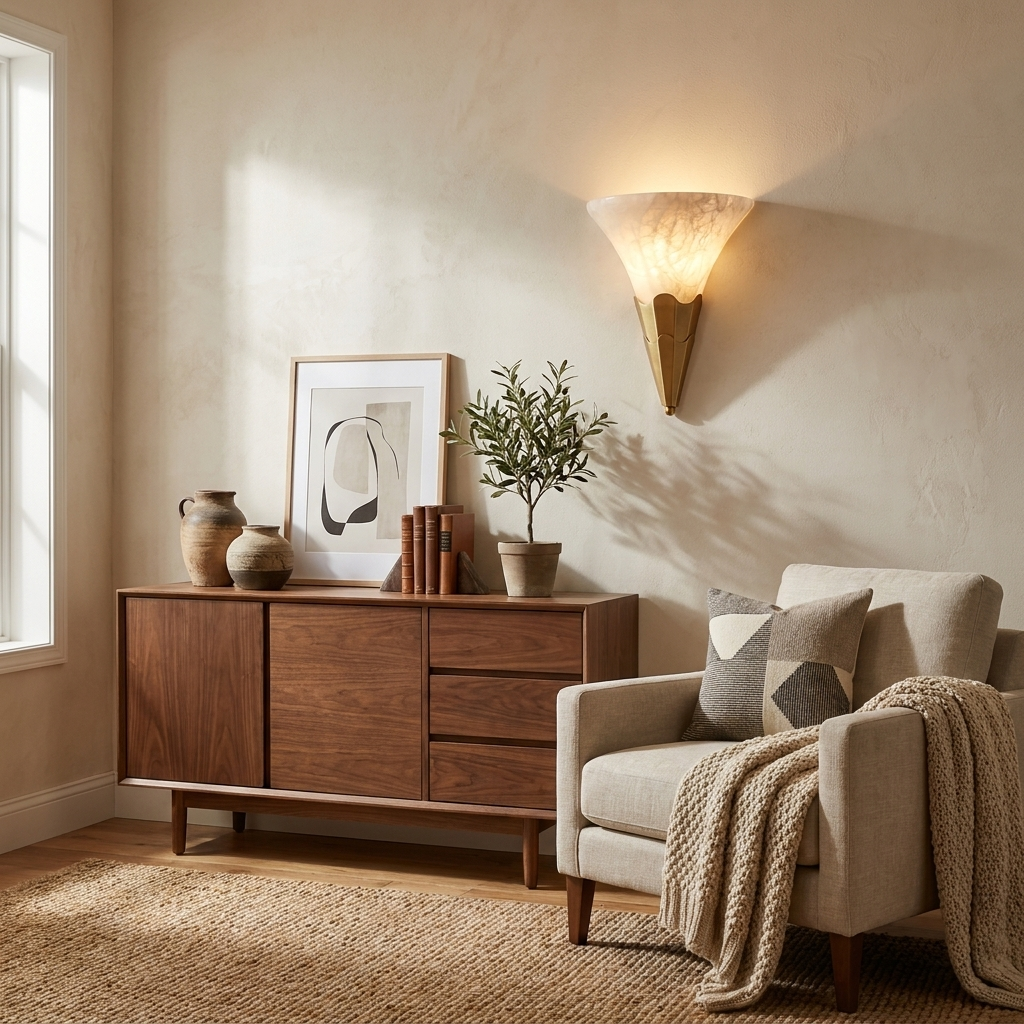 Lintonwick Aplique de pared de alabastro