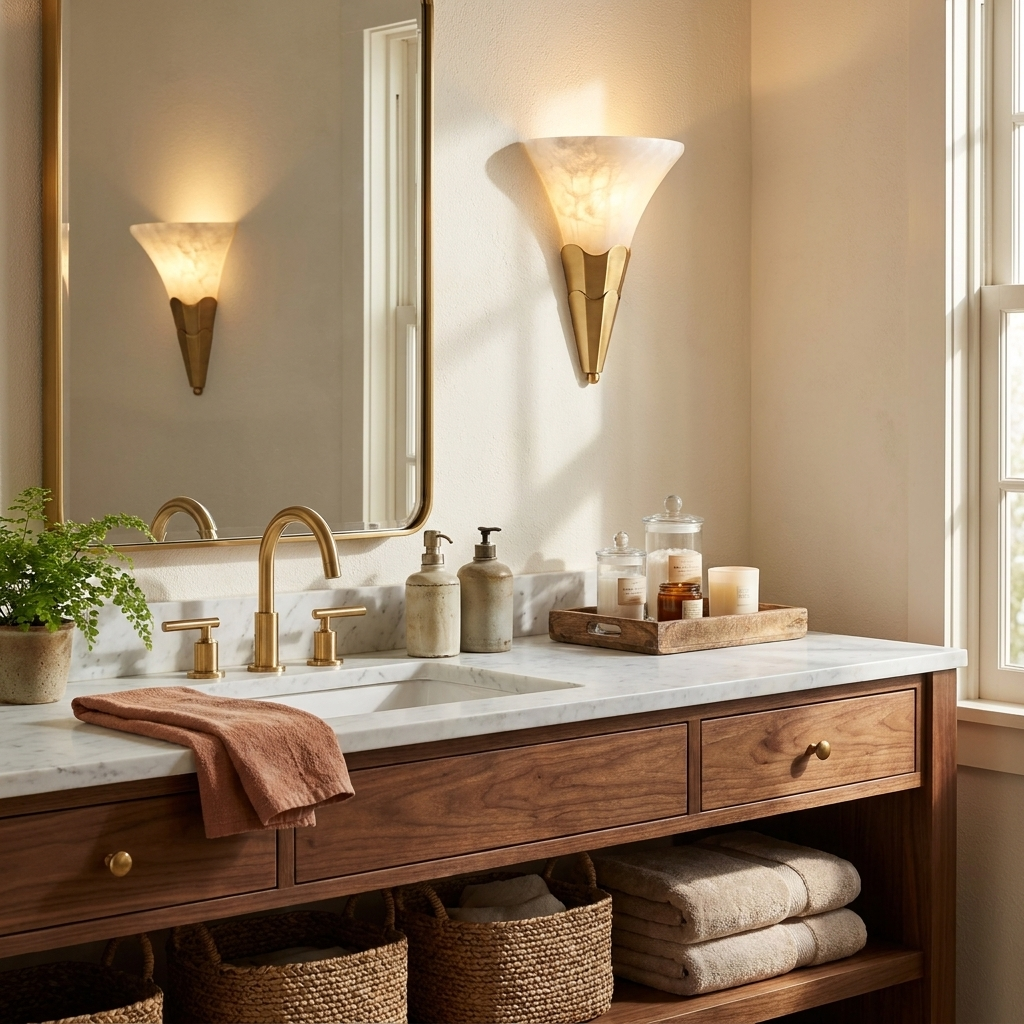 Lintonwick Aplique de pared de alabastro