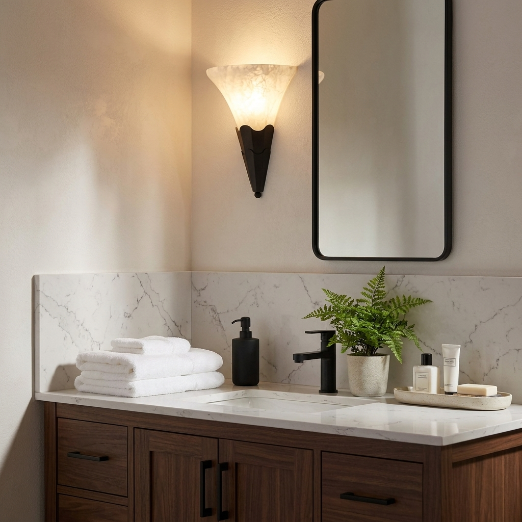 Lintonwick Aplique de pared de alabastro