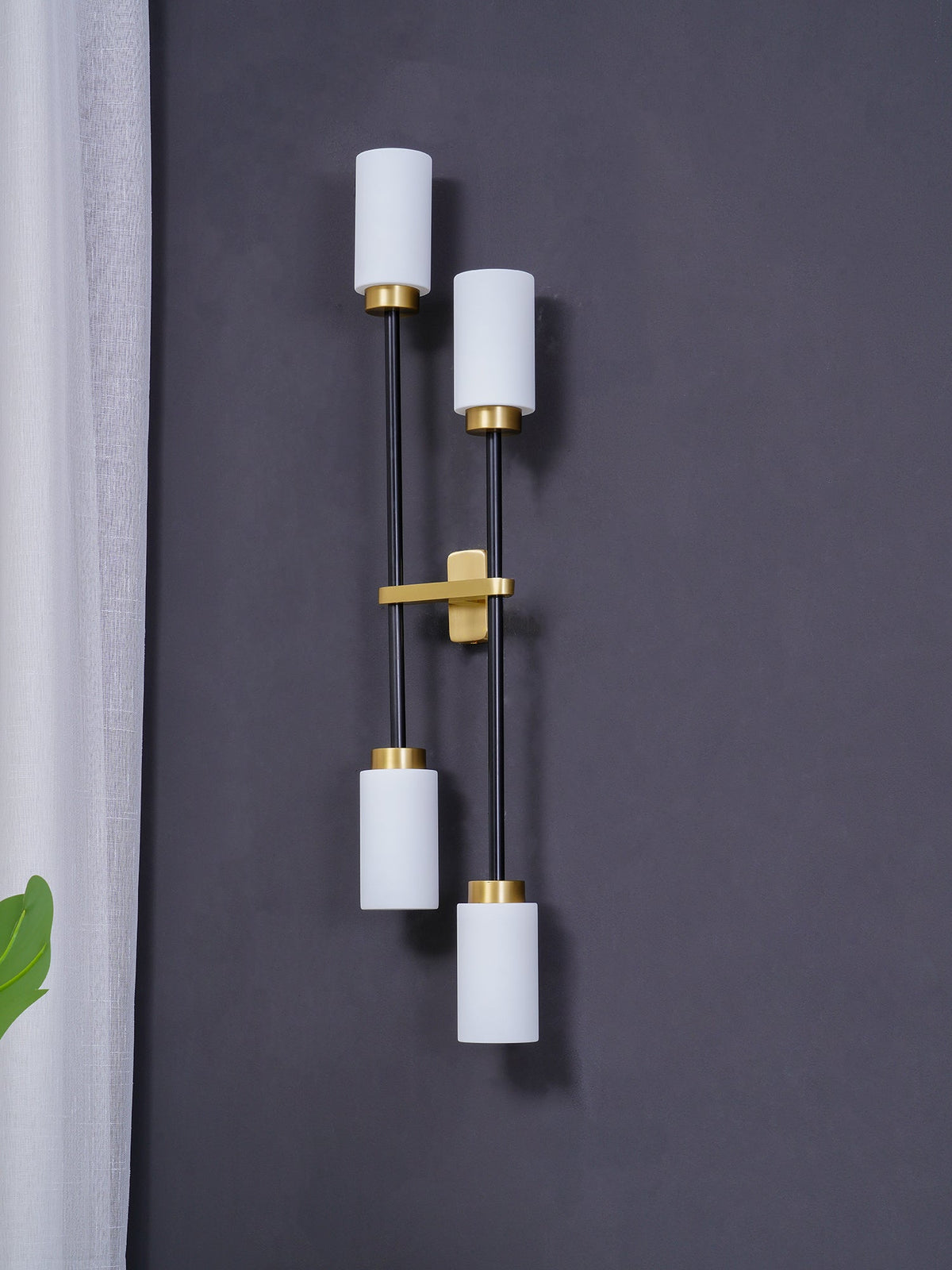 Tekas aplique de pared cilindro vidrio lineal