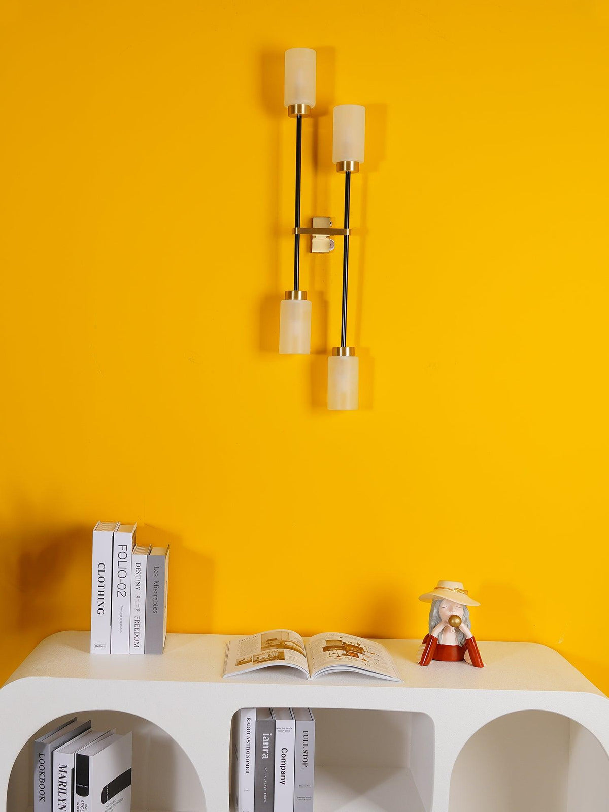 Tekas aplique de pared cilindro vidrio lineal