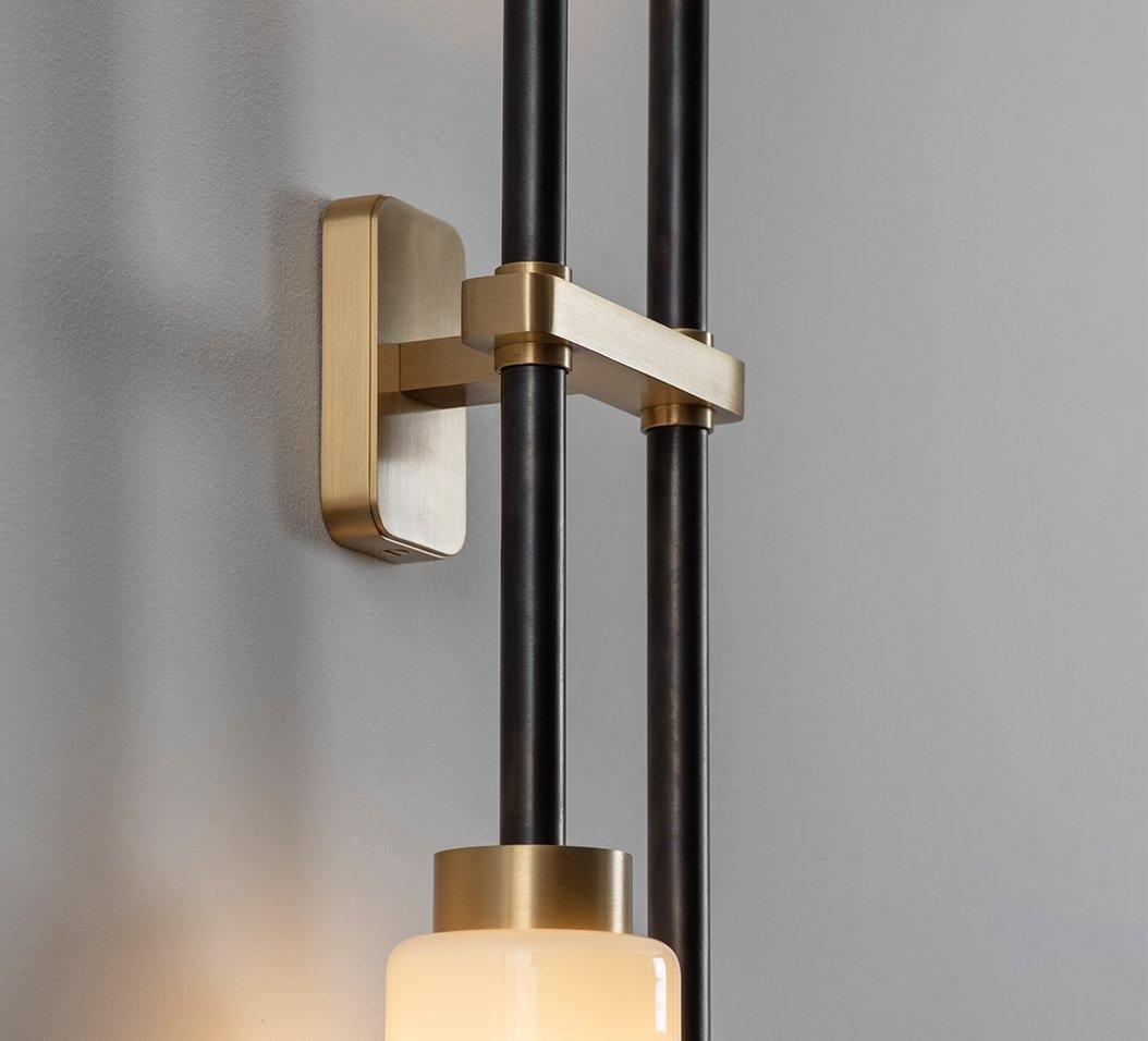 Tekas aplique de pared cilindro vidrio lineal