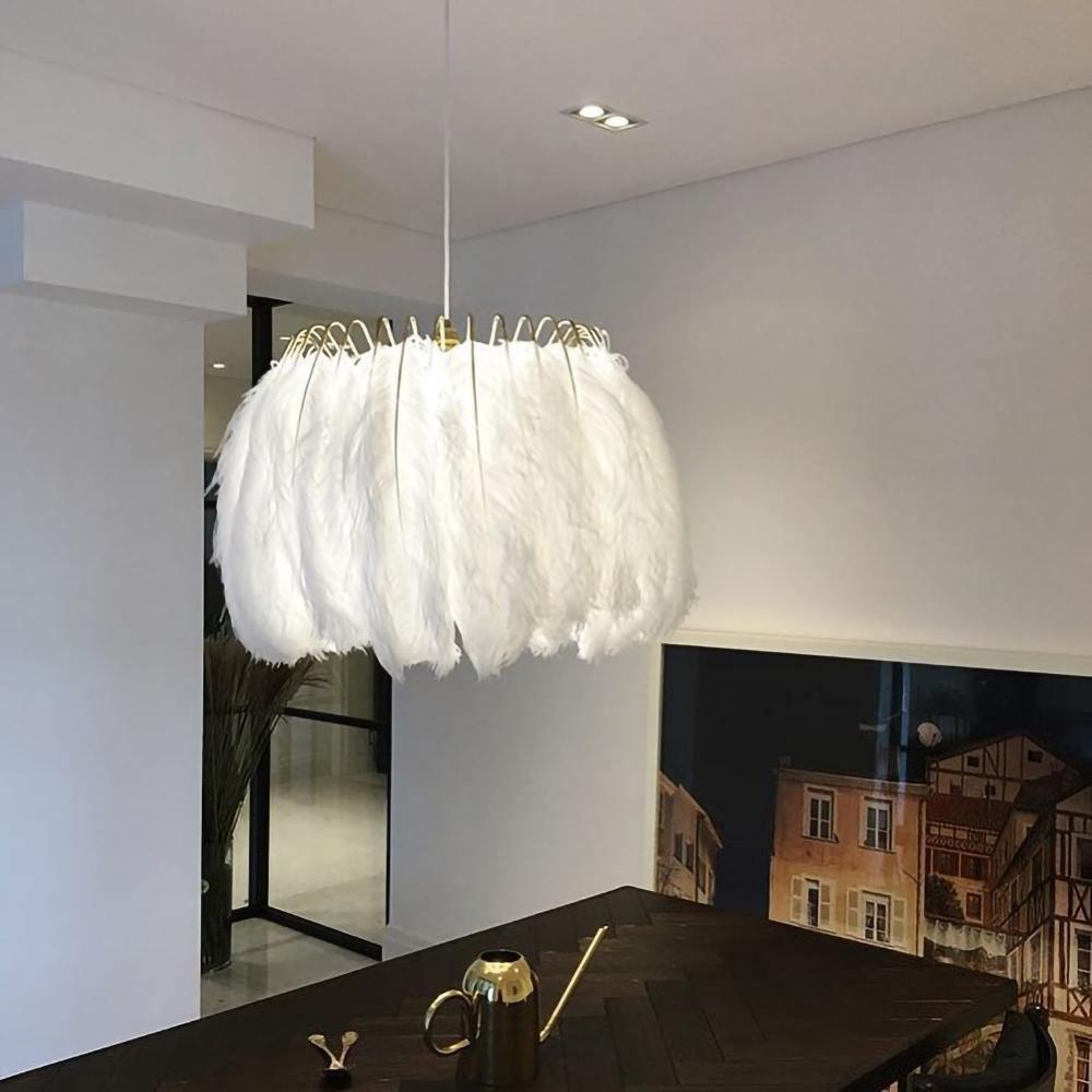 Imarisra lámpara colgante Postmodern de lujo con plumas