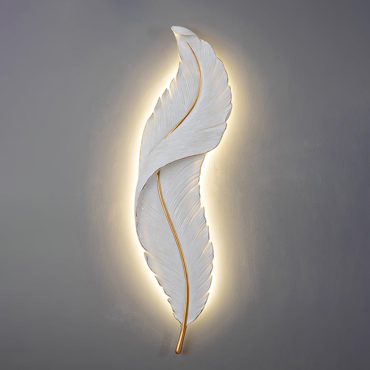 Arvess aplique de pared individual de resina Creatividad Pluma