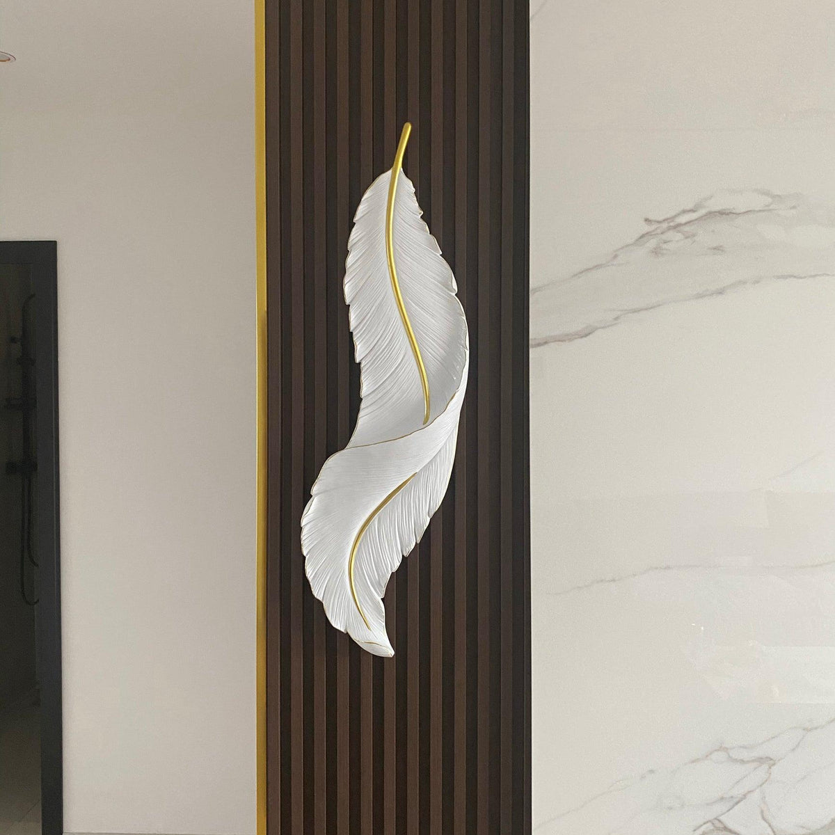 Arvess aplique de pared individual de resina Creatividad Pluma