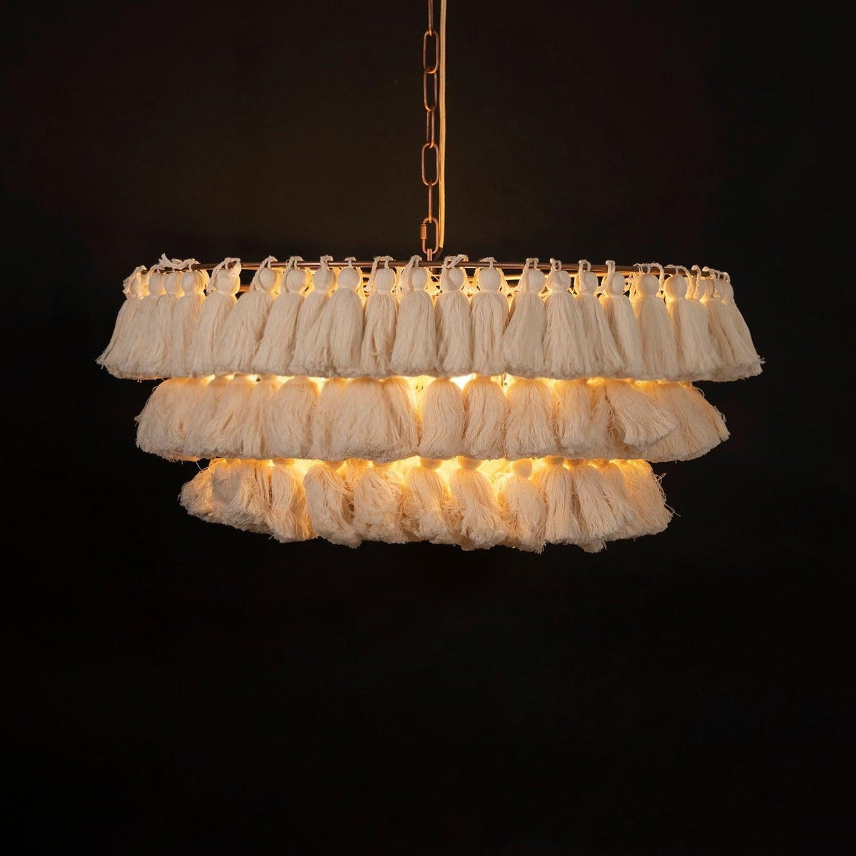 Lustra Chandelier Pink Bohemian Chic Lámpara de Araña Rosa Bohemia Chic