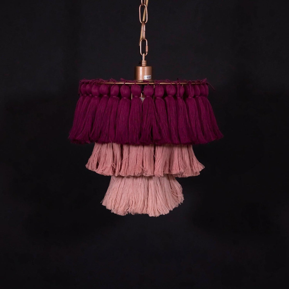 Lustra Chandelier Pink Bohemian Chic Lámpara de Araña Rosa Bohemia Chic