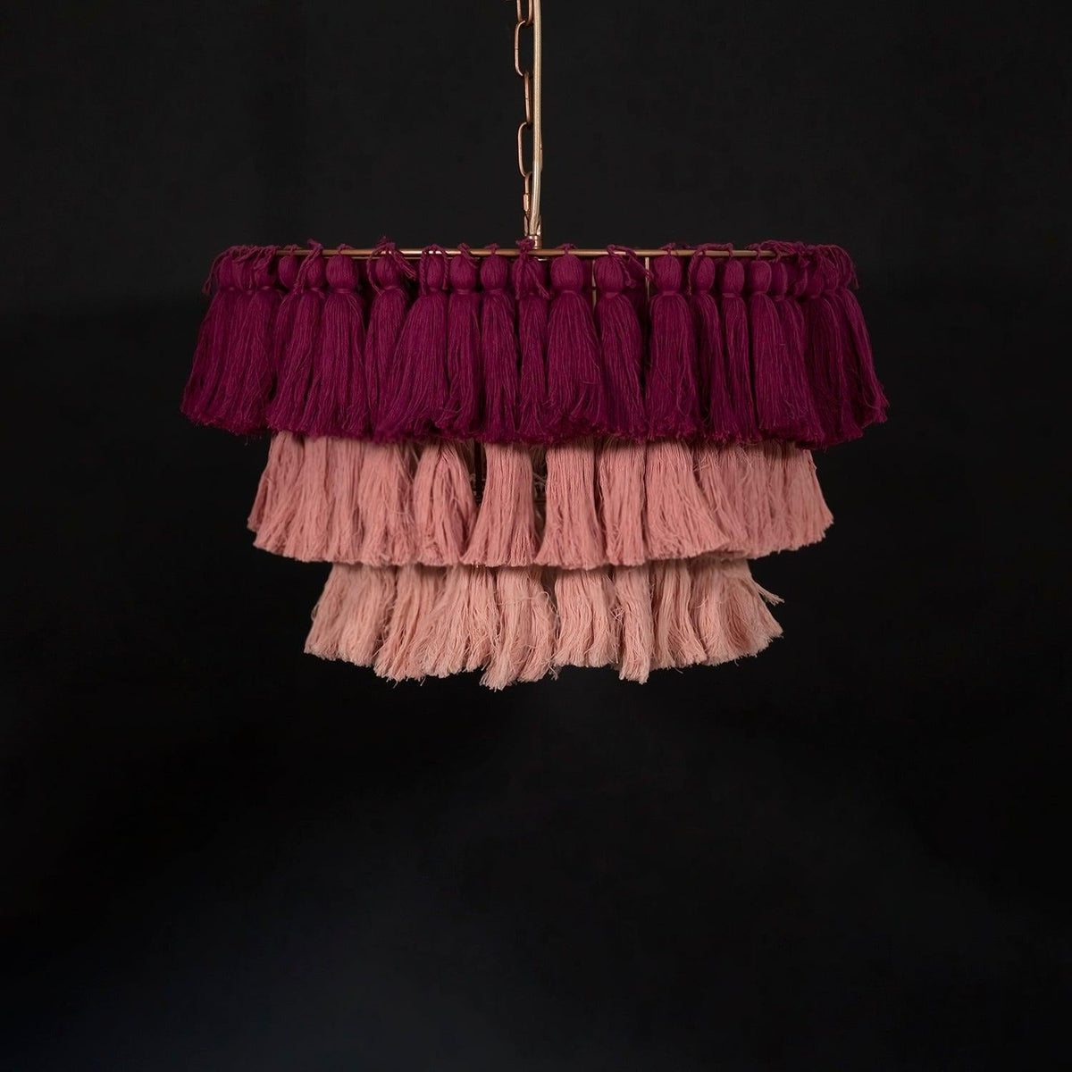 Lustra Chandelier Pink Bohemian Chic Lámpara de Araña Rosa Bohemia Chic