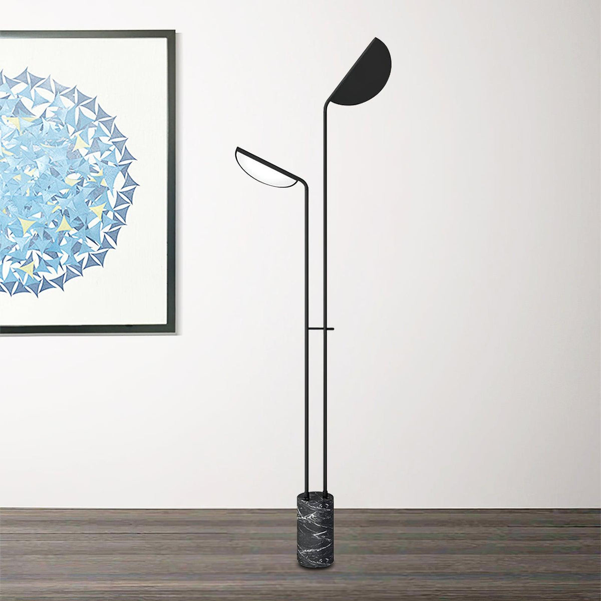 Selarielle lámpara de pie minimalista de mármol