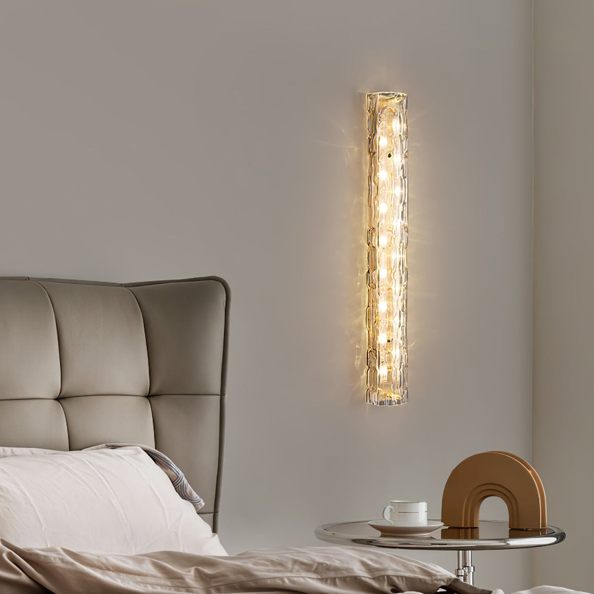 Bexley aplique de pared de vidrio y latón