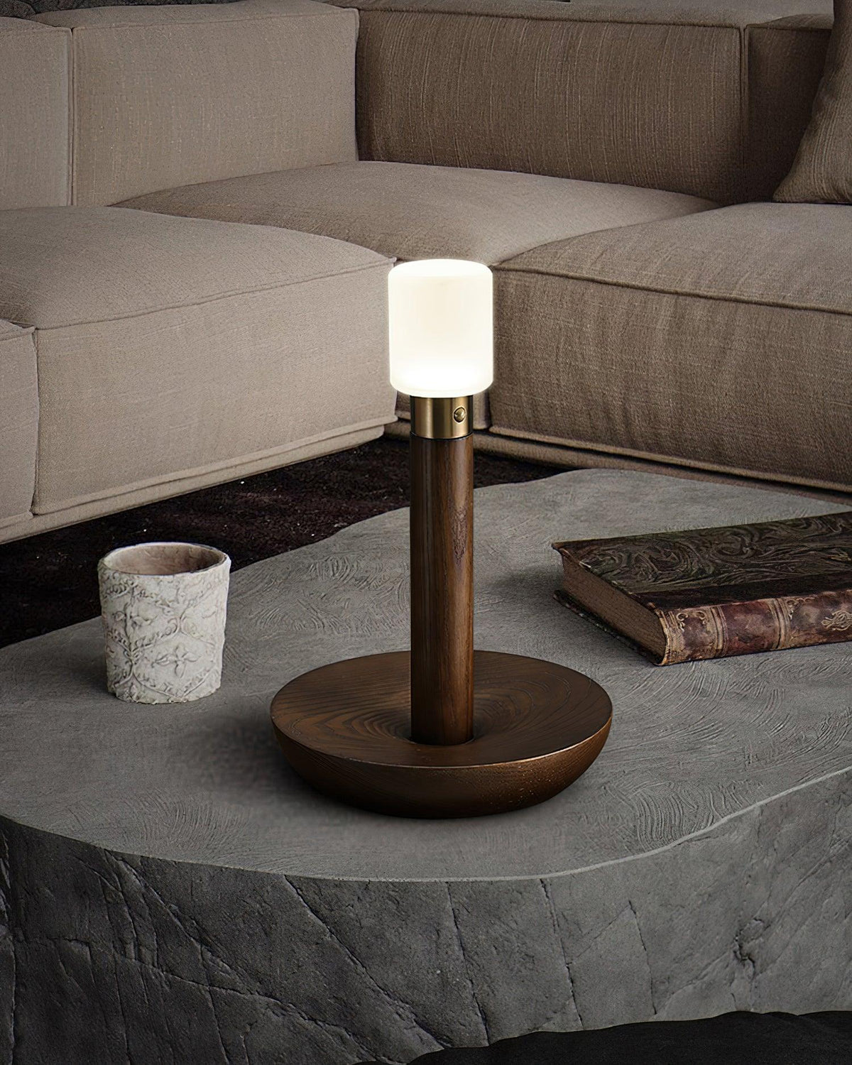 Lumaice lámpara de mesa minimalista de madera