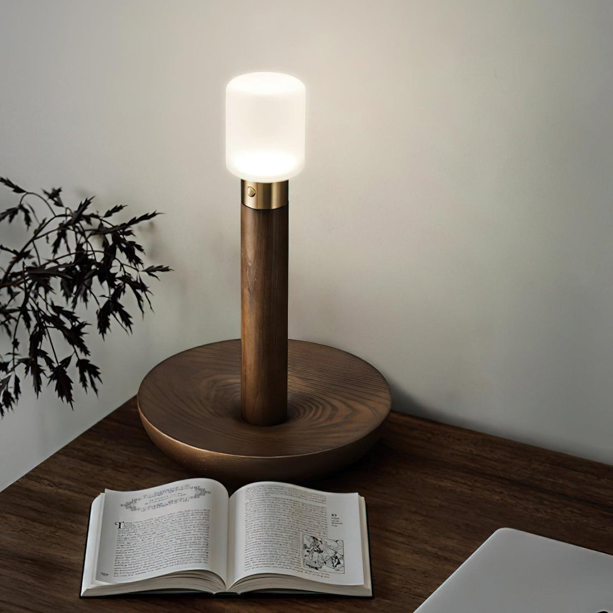 Lumaice lámpara de mesa minimalista de madera