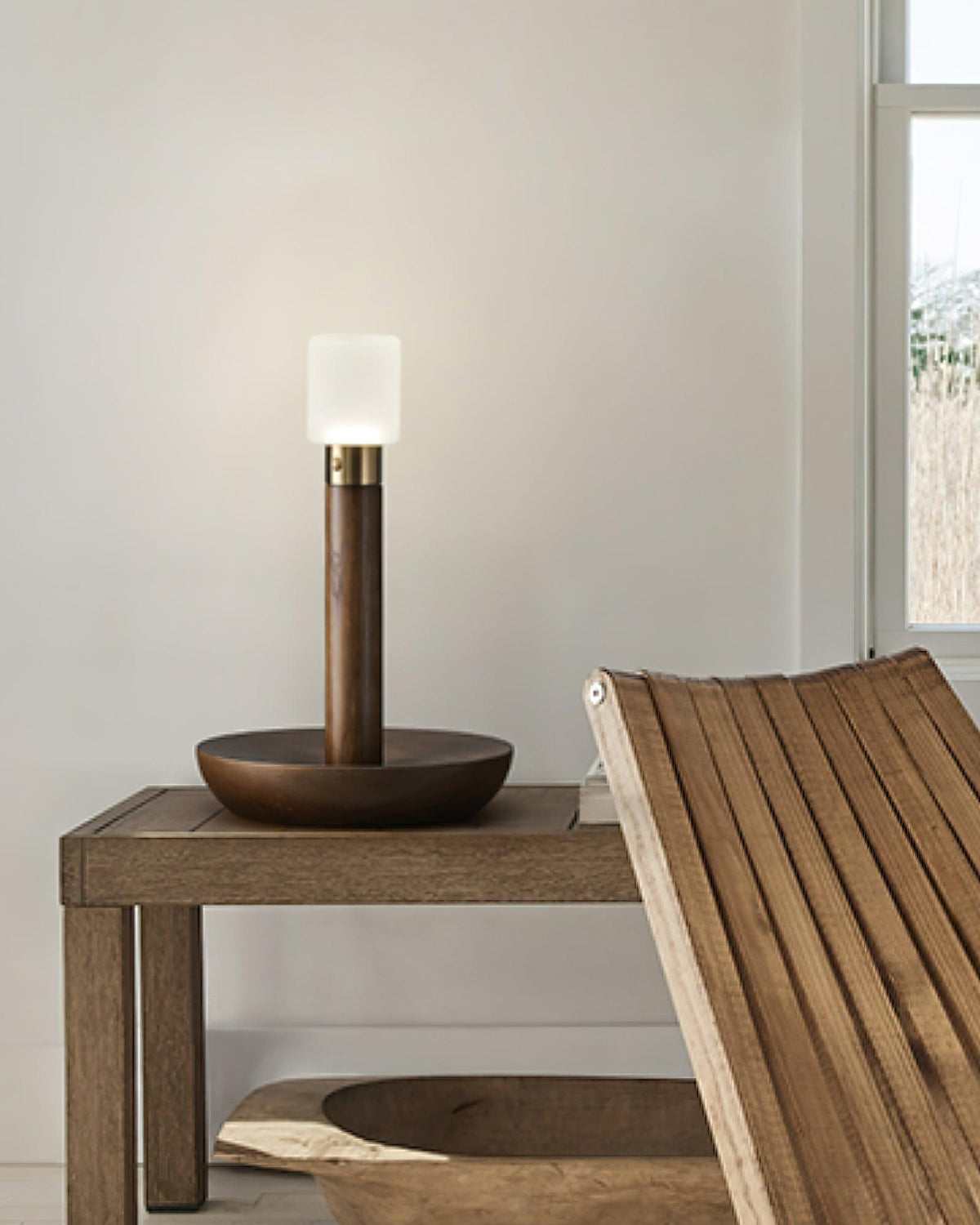 Lumaice lámpara de mesa minimalista de madera
