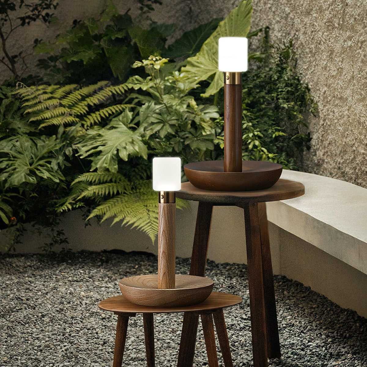 Lumaice lámpara de mesa minimalista de madera