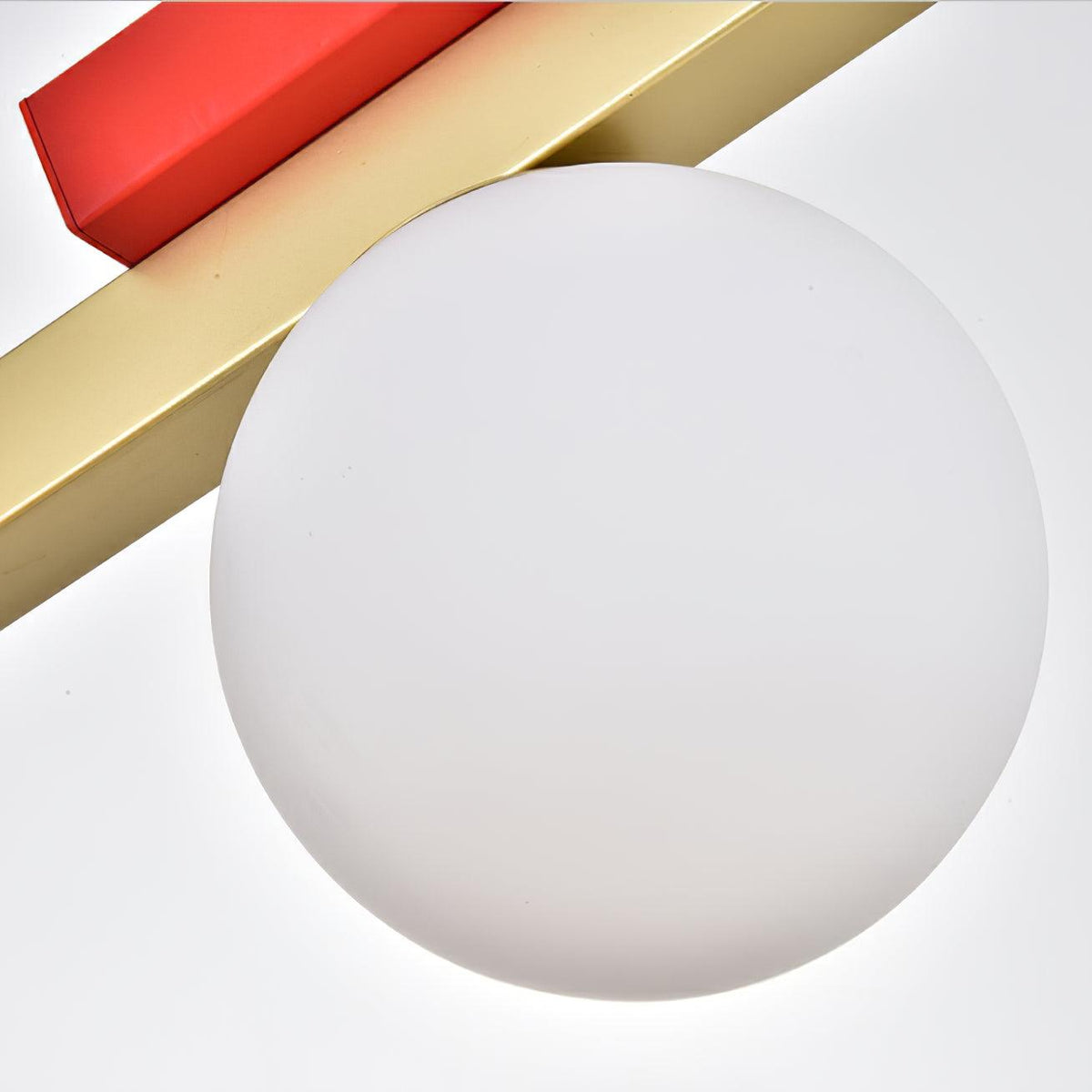 Veveny lámpara colgante doble globo lineal barras geométricas