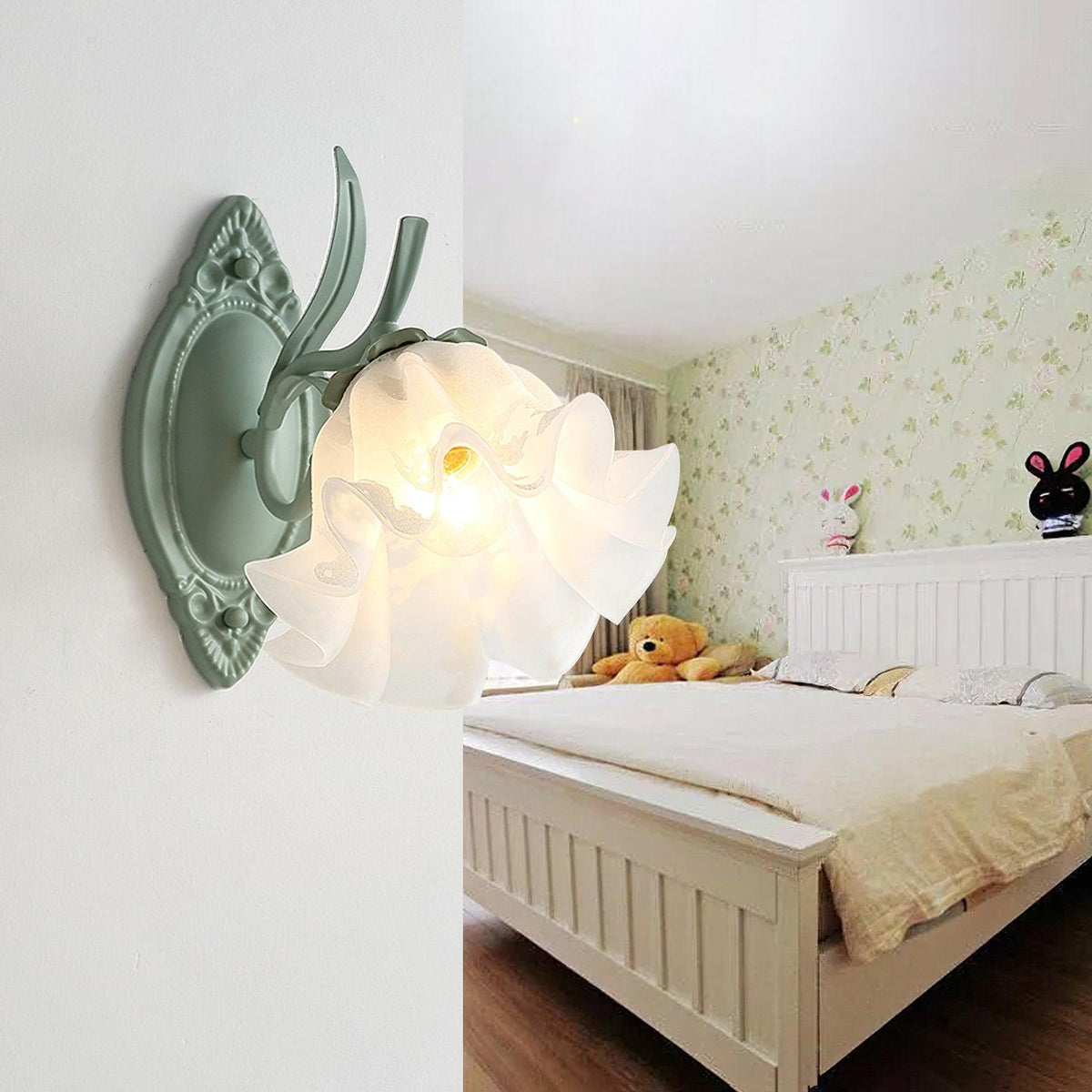Oly aplique de pared Premium nórdico de vidrio esmerilado