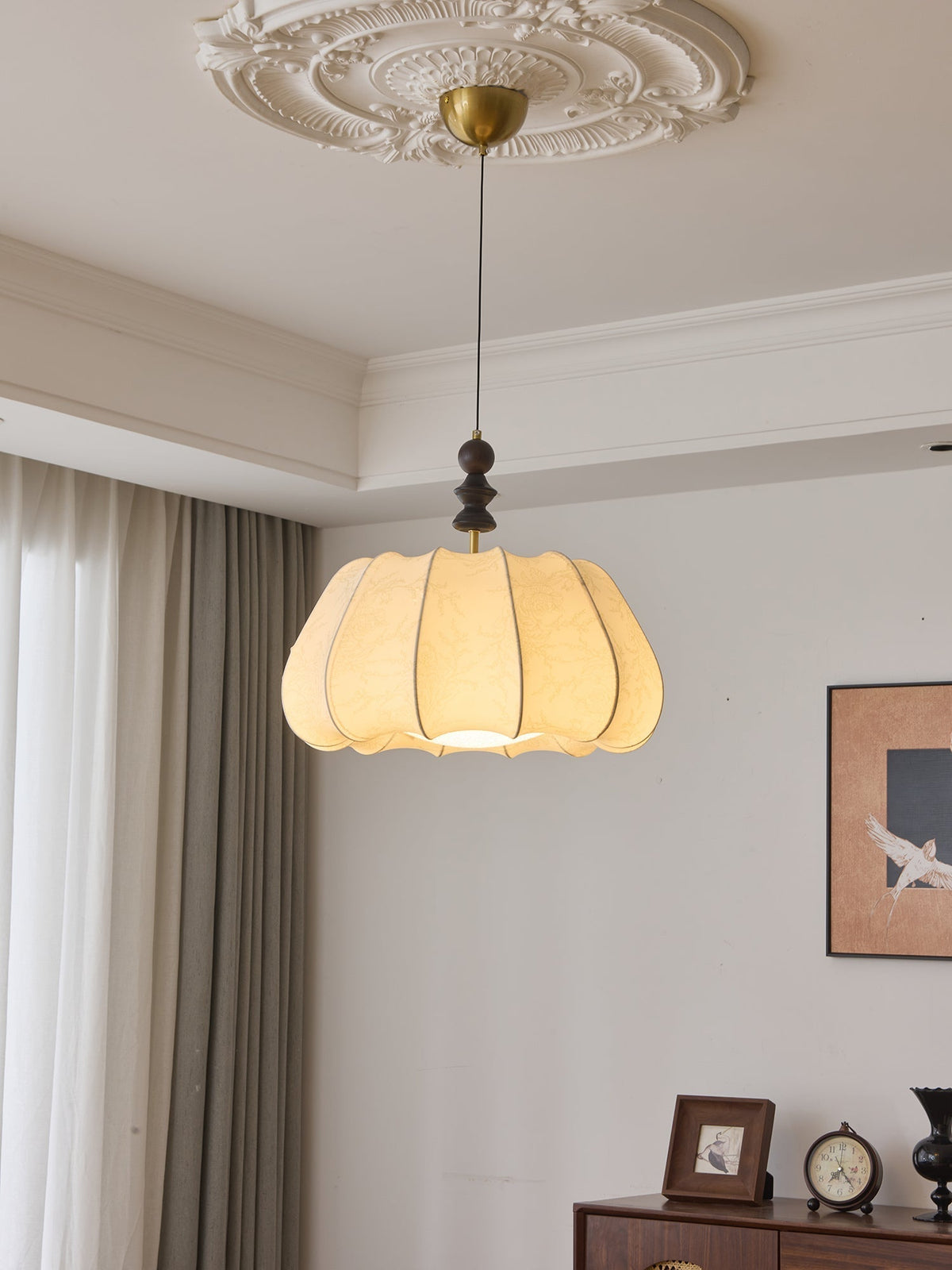 Asolira lámpara colgante elegancia Vintage de madera