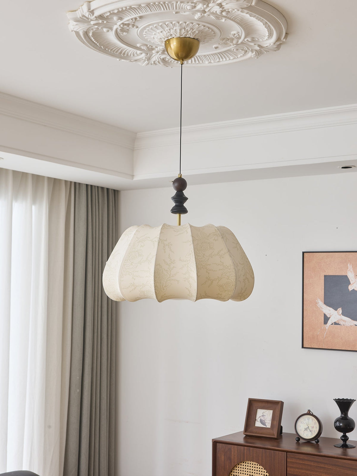 Asolira lámpara colgante elegancia Vintage de madera