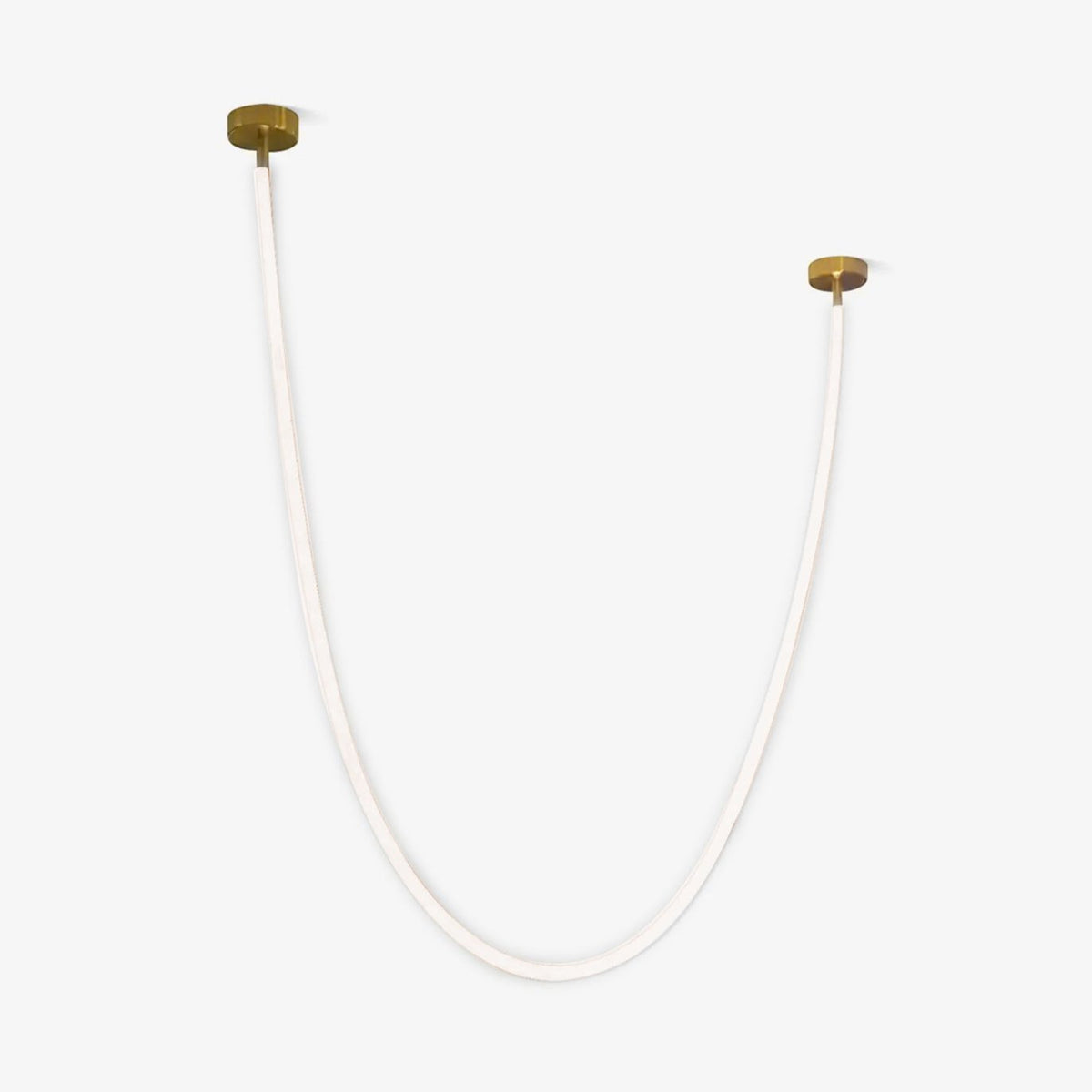 Fenris lámpara colgante Flexible Curve con cable de silicona y acabado en latón