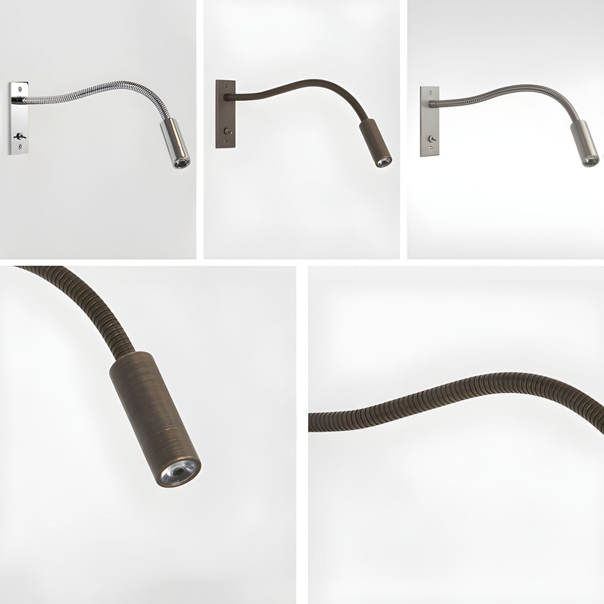 Flame aplique de pared Flexible Gooseneck